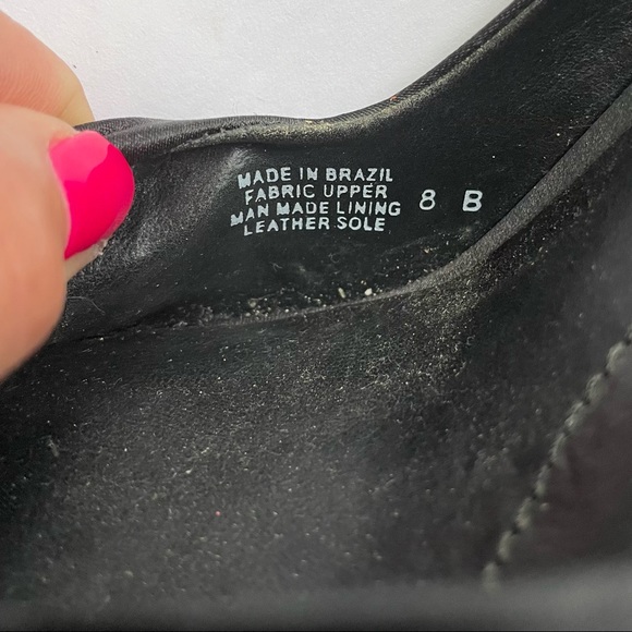 BCBGMAXAZRIA • d’Orsay Mirrored Stiletto Black Satin Peep Toe Pumps • Size 8 - Picture 12 of 12